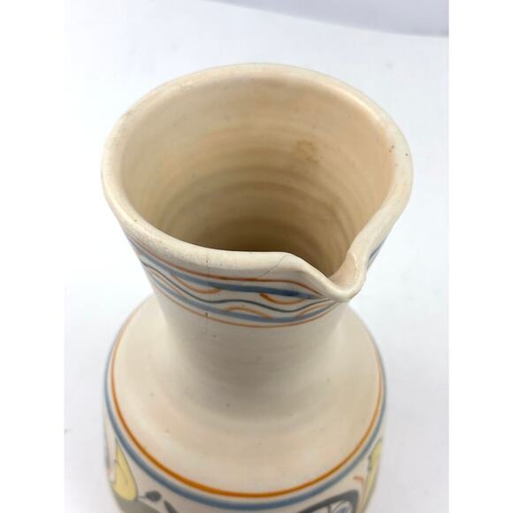 VTG Handmade Spanish Talavera Chacón Pitcher Pottery Spain - Picture 3 of 11